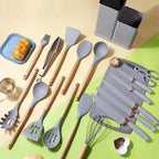Kit de Cozinha 19 Utensílios em Silicone Premium + Brinde Incluso